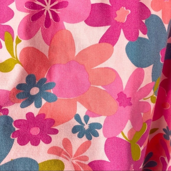 Tracy Feith for Target | Crazy Daisy Vibrant Pink Cap Sleeve Blouse Size Large - Picture 4 of 5